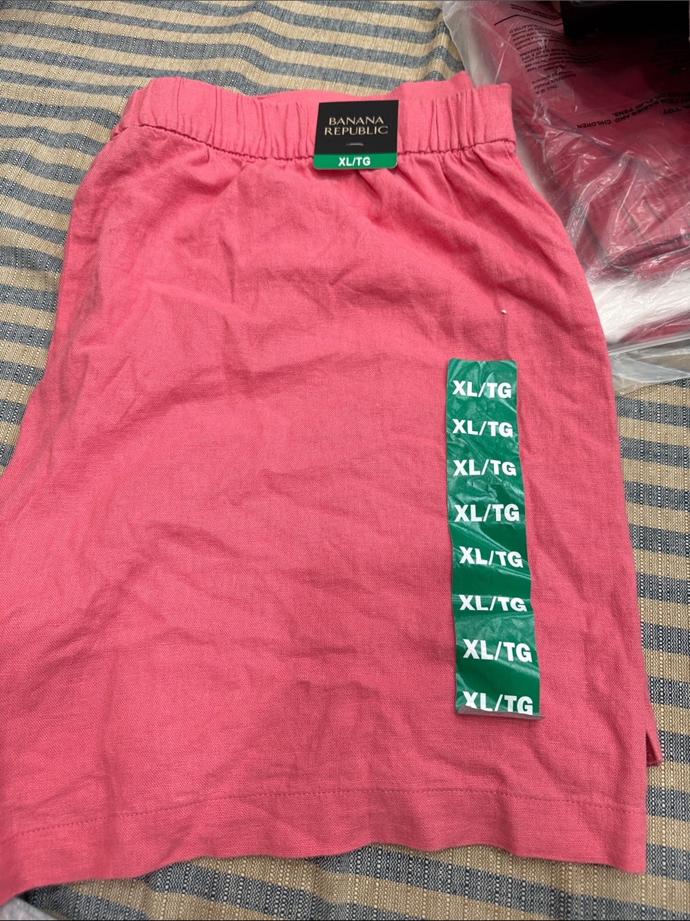 Banana Republic Coral-Pink Cotton Elastic Waist Skirt